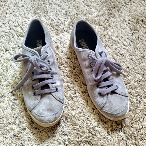 Camper uno grey suede Laced sneakers Sz 44/12,5 - Picture 1 of 8